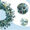 20 Inch Spring Wreath Blue with Green Leaves Daisy Artificial Grains White Flower for Front Door Wreath,Farmhouse Decor Indoor&Outdoor Wedding Wall Home